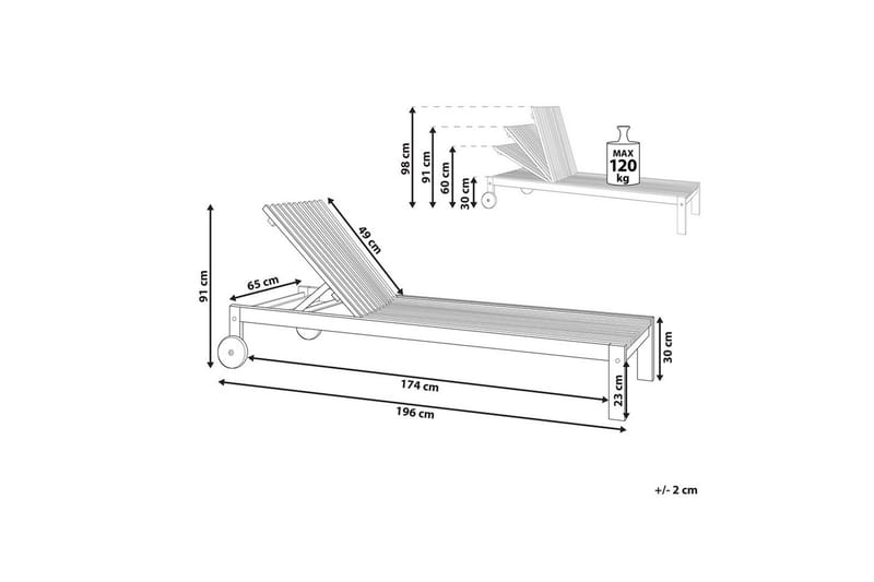 Solstol Bellano - Hagemøbler & utemiljø - Stoler & Lenestoler - Solsenger & solvogner
