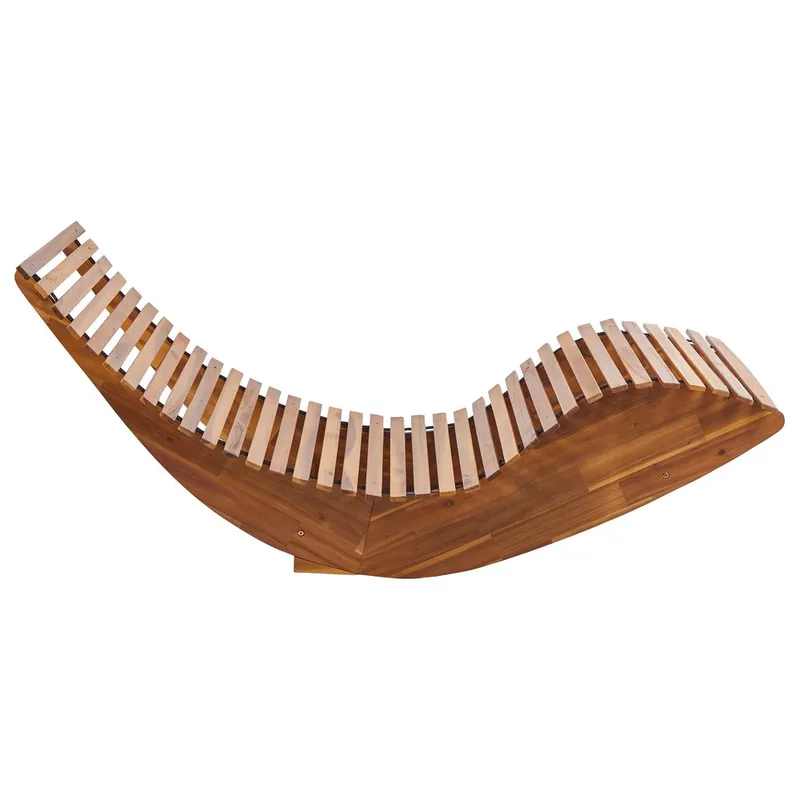 Solstol Brescia Premium - Lyst tre, rød - Hagemøbler & utemiljø - Stoler & Lenestoler - Solstoler