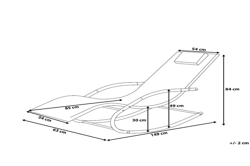 Carano Solstol 149 cm - Svart - Hagemøbler & utemiljø - Stoler & Lenestoler - Solstoler