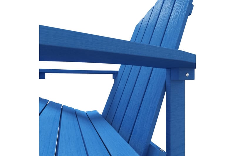 Adirondack hagestol med fotskammel HDPE havblå - Blå - Dekkstol