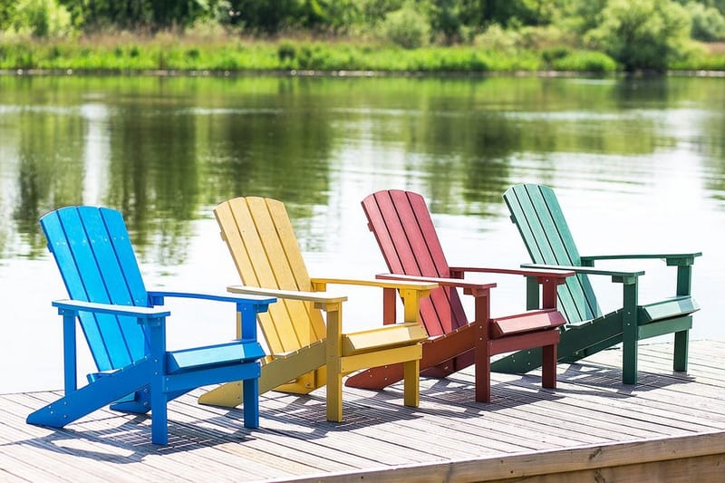 Adirondack Solstol 88 | 75 | 88 cm - Rød - Hagemøbler & utemiljø - Stoler & Lenestoler - Solstoler - Dekkstol