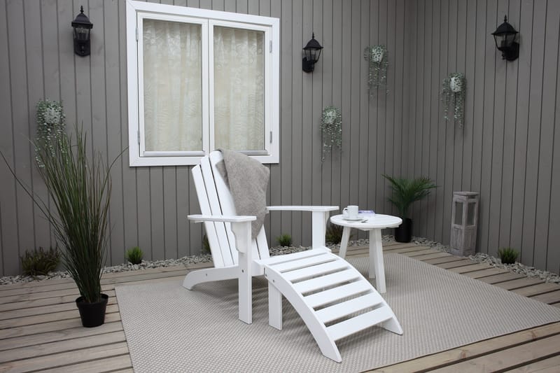 Cranston Fotskammel til solstol - Hvit - Hagemøbler & utemiljø - Stoler & Lenestoler - Solstoler - Dekkstol