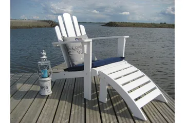 Cranston Fotskammel til solstol - Hvit - Hagemøbler & utemiljø - Stoler & Lenestoler - Solstoler - Dekkstol