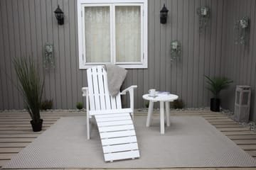 Rolston Dekkstol med Fotskammel - Hvit - Hagemøbler & utemiljø - Stoler & Lenestoler - Solstoler - Dekkstol