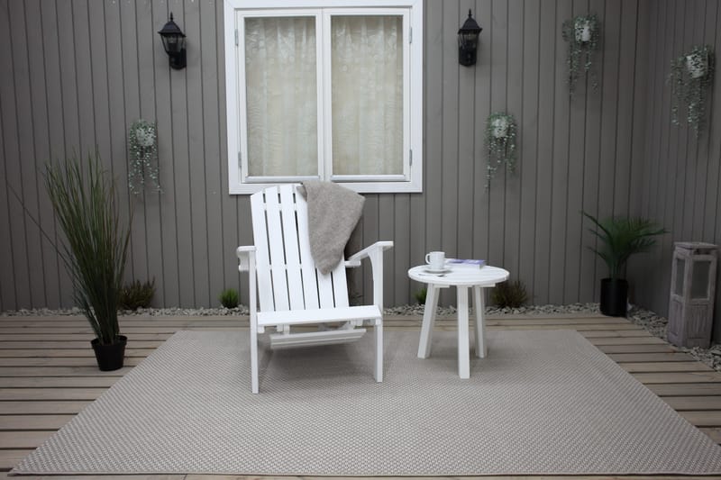 Rolston Dekkstol med Fotskammel - Hvit - Hagemøbler & utemiljø - Stoler & Lenestoler - Solstoler - Dekkstol