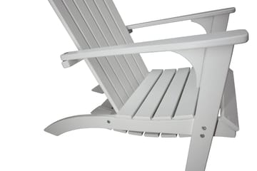 Rolston Dekkstol med Fotskammel - Hvit - Hagemøbler & utemiljø - Stoler & Lenestoler - Solstoler - Dekkstol