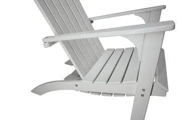 Rolston Dekkstol med Fotskammel - Hvit - Hagemøbler & utemiljø - Stoler & Lenestoler - Solstoler - Dekkstol