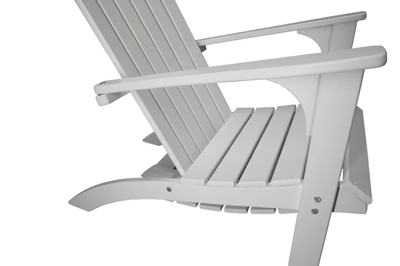 Rolston Dekkstol med Fotskammel - Hvit - Hagemøbler & utemiljø - Stoler & Lenestoler - Solstoler - Dekkstol