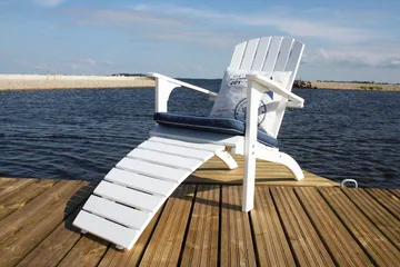 Rolston Dekkstol med Fotskammel - Hvit - Hagemøbler & utemiljø - Stoler & Lenestoler - Solstoler - Dekkstol