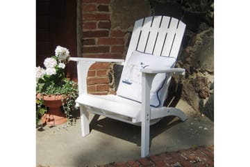 Rolston Dekkstol med Fotskammel - Hvit - Hagemøbler & utemiljø - Stoler & Lenestoler - Solstoler - Dekkstol