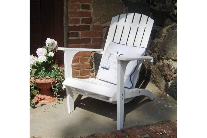 Rolston Dekkstol med Fotskammel - Hvit - Hagemøbler & utemiljø - Stoler & Lenestoler - Solstoler - Dekkstol
