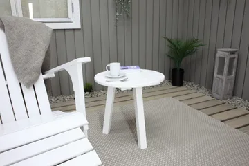 Rolston Dekkstol med Fotskammel - Hvit - Hagemøbler & utemiljø - Stoler & Lenestoler - Solstoler - Dekkstol