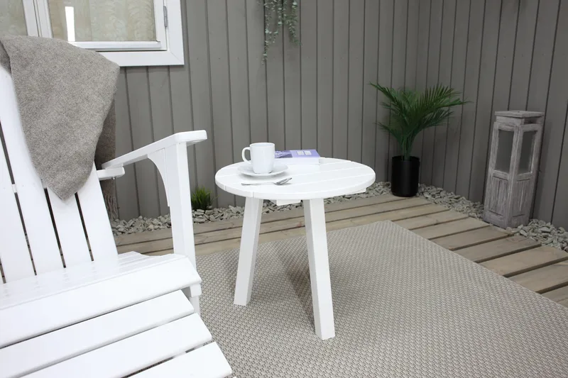 Rolston Dekkstol med Fotskammel - Hvit - Hagemøbler & utemiljø - Stoler & Lenestoler - Solstoler - Dekkstol