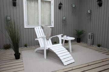 Rolston Dekkstol med Fotskammel - Hvit - Hagemøbler & utemiljø - Stoler & Lenestoler - Solstoler - Dekkstol