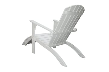 Rolston Dekkstol med Fotskammel - Hvit - Hagemøbler & utemiljø - Stoler & Lenestoler - Solstoler - Dekkstol