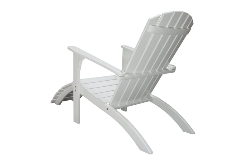 Rolston Dekkstol med Fotskammel - Hvit - Hagemøbler & utemiljø - Stoler & Lenestoler - Solstoler - Dekkstol