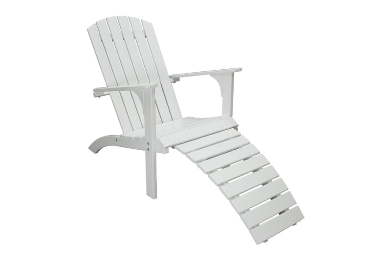 Rolston Dekkstol med Fotskammel, Hvit