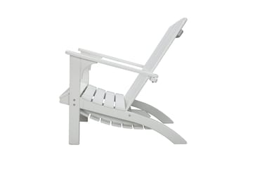 Rolston Dekkstol med Fotskammel - Hvit - Hagemøbler & utemiljø - Stoler & Lenestoler - Solstoler - Dekkstol