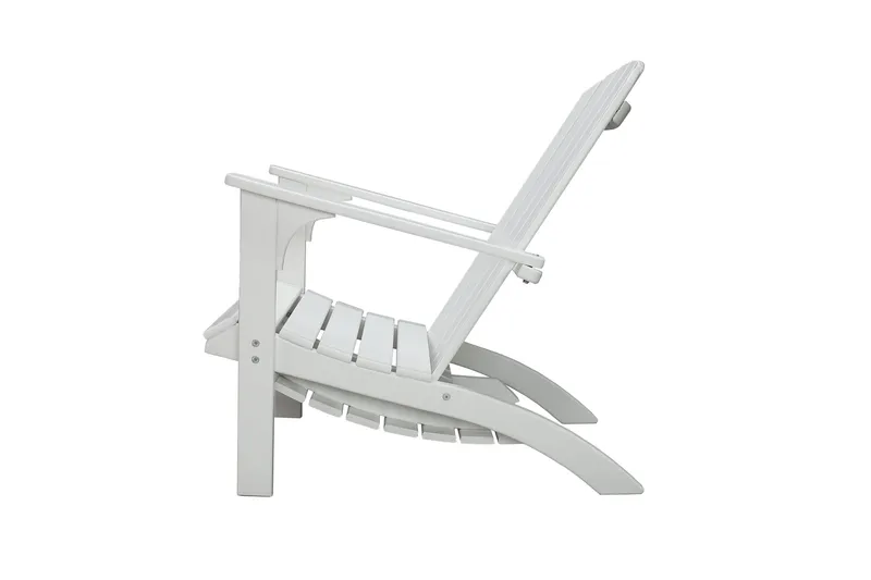 Rolston Dekkstol med Fotskammel - Hvit - Hagemøbler & utemiljø - Stoler & Lenestoler - Solstoler - Dekkstol