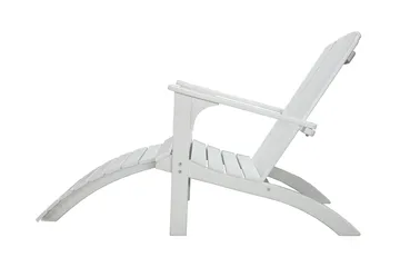 Rolston Dekkstol med Fotskammel - Hvit - Hagemøbler & utemiljø - Stoler & Lenestoler - Solstoler - Dekkstol