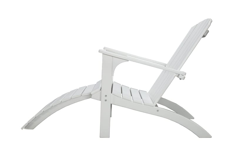Rolston Dekkstol med Fotskammel - Hvit - Hagemøbler & utemiljø - Stoler & Lenestoler - Solstoler - Dekkstol