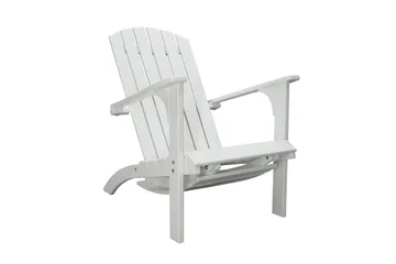 Rolston Dekkstol med Fotskammel - Hvit - Hagemøbler & utemiljø - Stoler & Lenestoler - Solstoler - Dekkstol