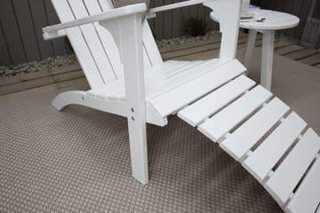 Rolston Dekkstol med Fotskammel - Hvit - Hagemøbler & utemiljø - Stoler & Lenestoler - Solstoler - Dekkstol