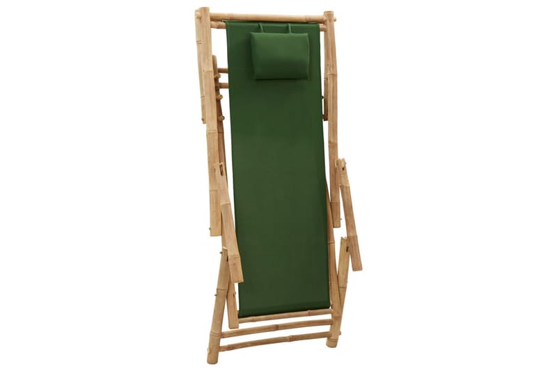 Fluktstol bambus og lerret grønn - grønn - Solstoler