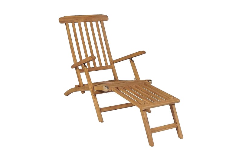 Fluktstol med fotstøtte heltre teak - Dekkstol