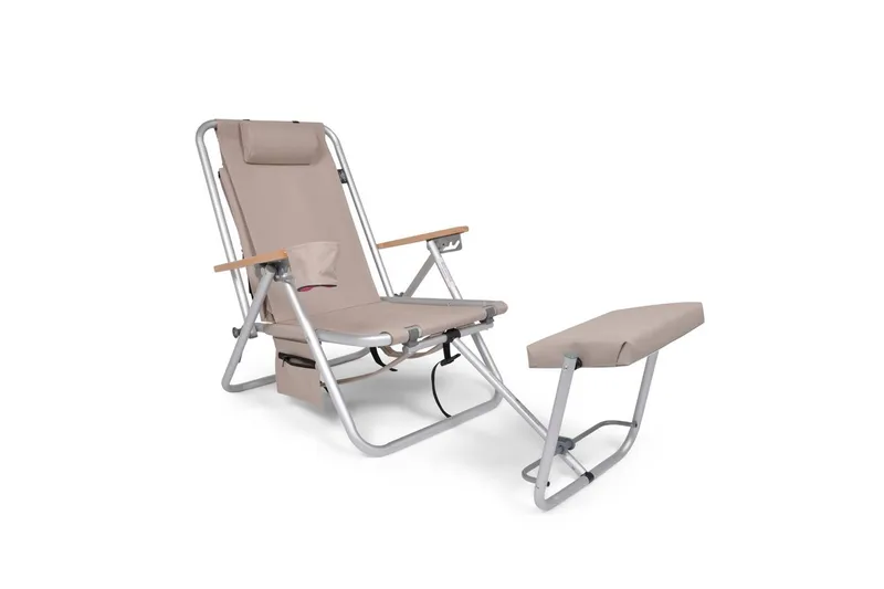 Friluftsstol Fritab ROXY med kjølebag/mobil-lomme, Beige