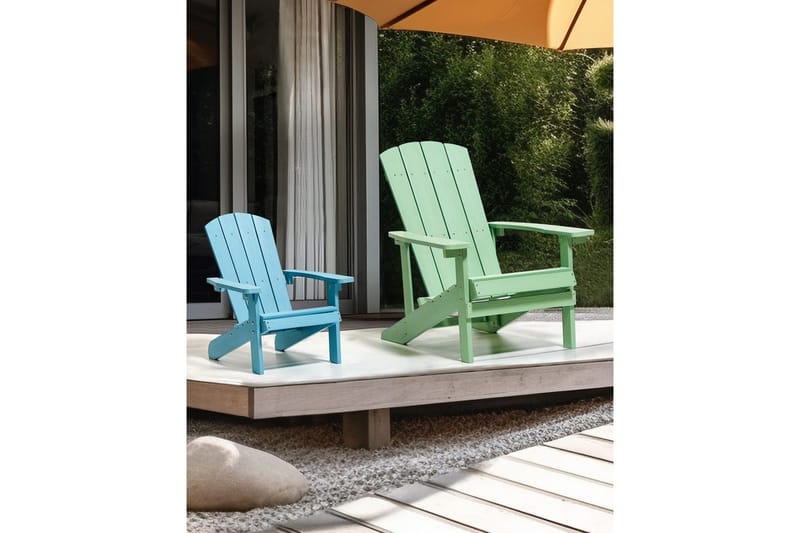 Hagestol Adirondack - Grønn, 75x88x88 cm - Hagemøbler & utemiljø - Stoler & Lenestoler - Solstoler - Dekkstol