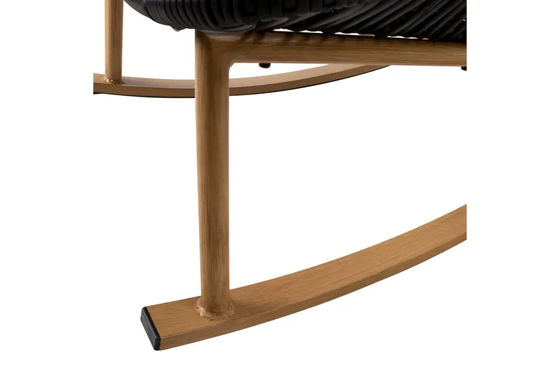 Helsinki Gyngestol - Svart/Tre - Hagemøbler & utemiljø - Stoler & Lenestoler - Gyngestol utendørs