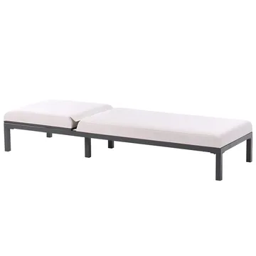 Solstol Lariano - Beige, svart - Hagemøbler & utemiljø - Stoler & Lenestoler - Solstoler