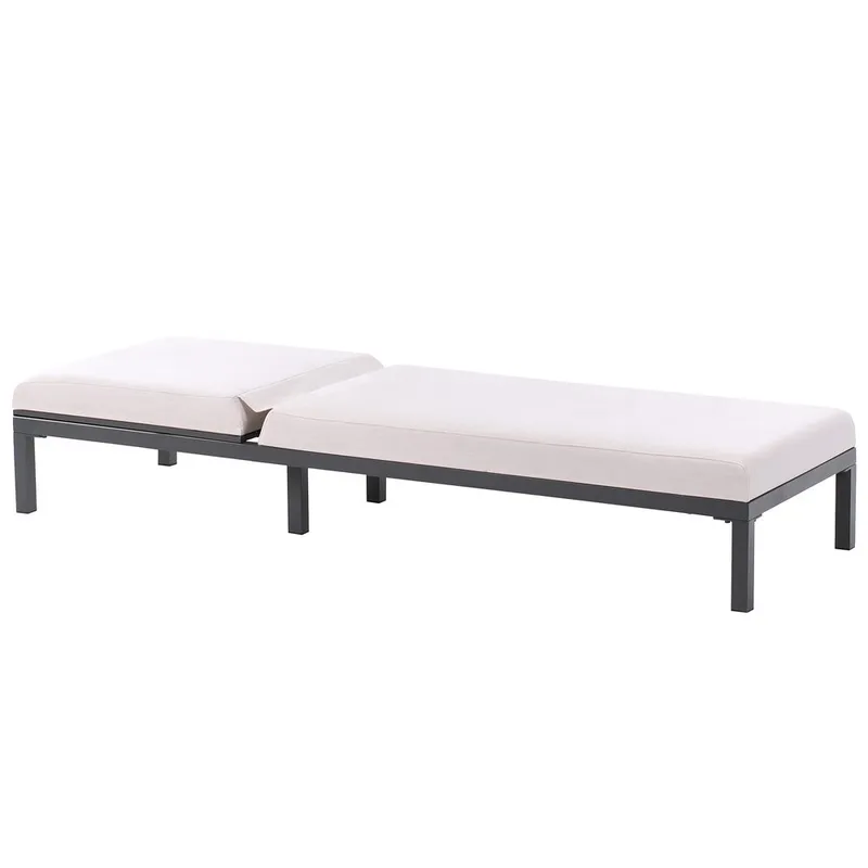 Solstol Lariano - Beige, svart - Hagemøbler & utemiljø - Stoler & Lenestoler - Solstoler