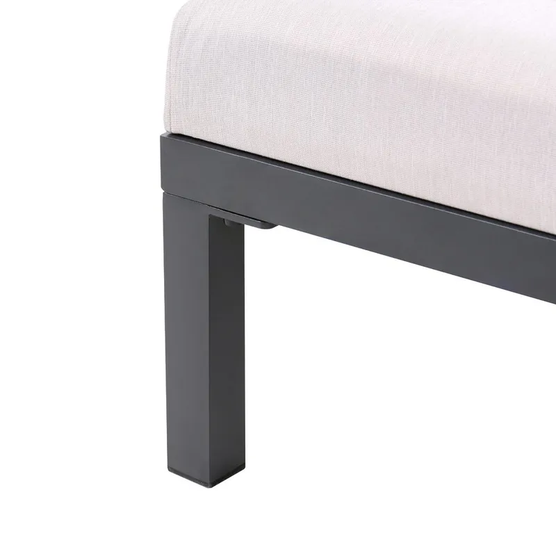 Solstol Lariano - Beige, svart - Hagemøbler & utemiljø - Stoler & Lenestoler - Solstoler