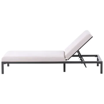 Solstol Lariano - Beige, svart - Hagemøbler & utemiljø - Stoler & Lenestoler - Solstoler