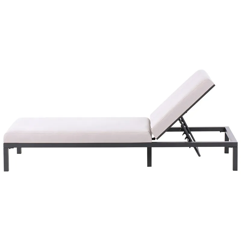 Solstol Lariano - Beige, svart - Hagemøbler & utemiljø - Stoler & Lenestoler - Solstoler