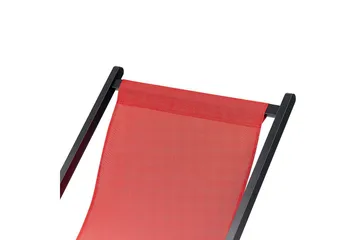 Solstol Locri Ii - Rød, Svart - Hagemøbler & utemiljø - Stoler & Lenestoler - Solstoler