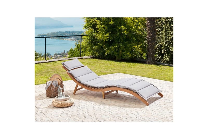 Solstol Luino - Lyst tre, grå - Hagemøbler & utemiljø - Stoler & Lenestoler - Solsenger & solvogner