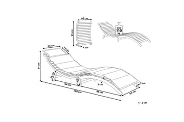 Solstol Luino - Lyst tre, grå - Hagemøbler & utemiljø - Stoler & Lenestoler - Solsenger & solvogner
