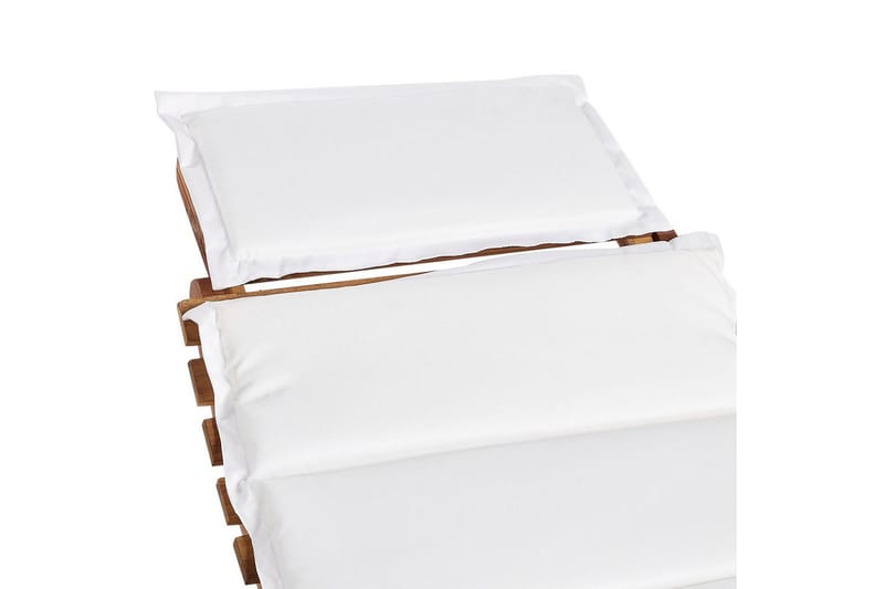 Solstol Luino - Lyst tre, hvit - Hagemøbler & utemiljø - Stoler & Lenestoler - Solsenger & solvogner