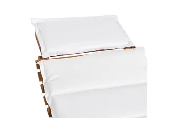 Solstol Luino - Lyst tre, hvit - Hagemøbler & utemiljø - Stoler & Lenestoler - Solsenger & solvogner