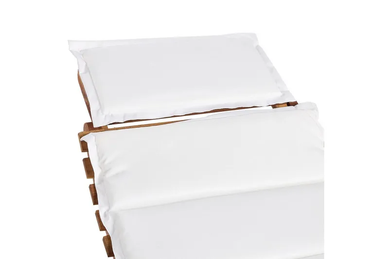 Solstol Luino - Lyst tre, hvit - Hagemøbler & utemiljø - Stoler & Lenestoler - Solsenger & solvogner