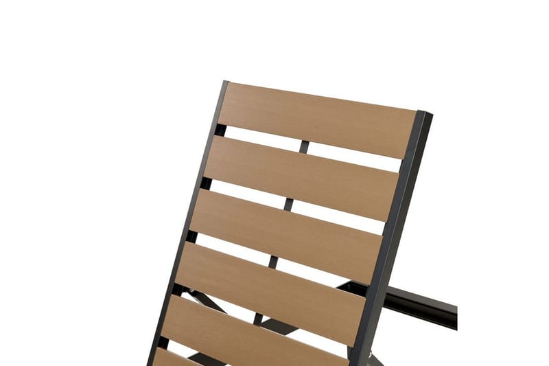 Solstol Nardo - Lyst tre, svart - Hagemøbler & utemiljø - Stoler & Lenestoler - Solsenger & solvogner