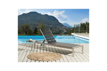 Solstol Nardo - Svart, Sølv - Hagemøbler & utemiljø - Stoler & Lenestoler - Solsenger & solvogner