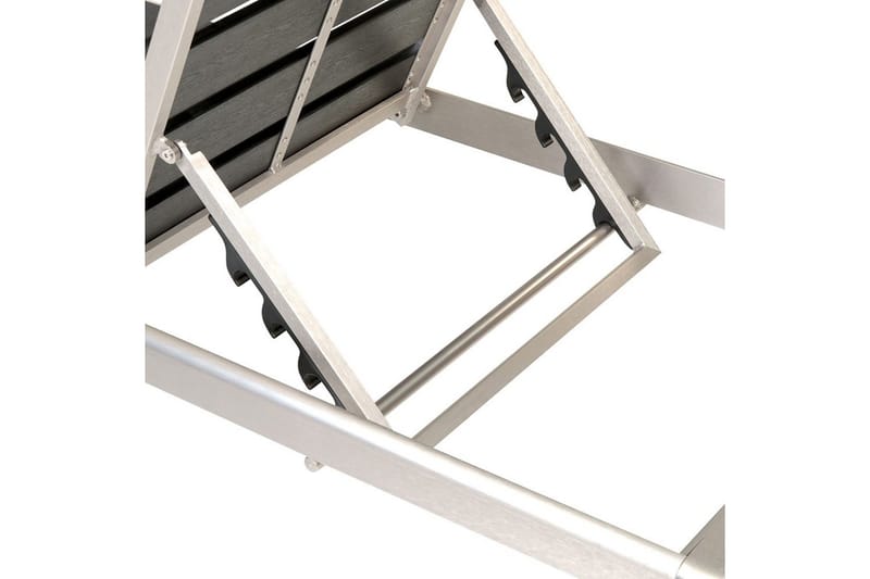 Solstol Nardo - Svart, Sølv - Hagemøbler & utemiljø - Stoler & Lenestoler - Solsenger & solvogner