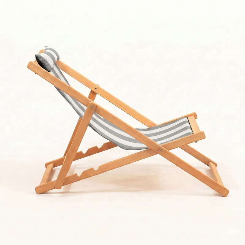 Romira Solseng utendørs - Grå og hvit - Hagemøbler & utemiljø - Stoler & Lenestoler - Solstoler - Dekkstol