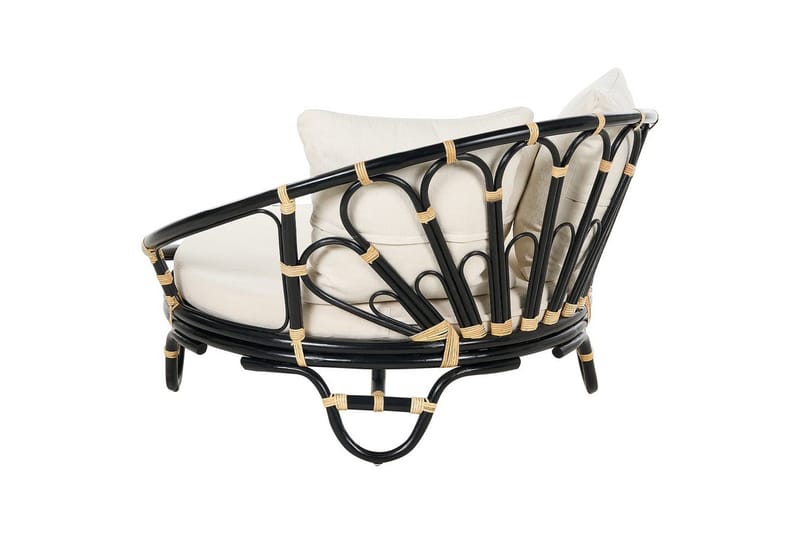 Solstol Rossano - Svart, beige - Hagemøbler & utemiljø - Stoler & Lenestoler - Utelenestoler