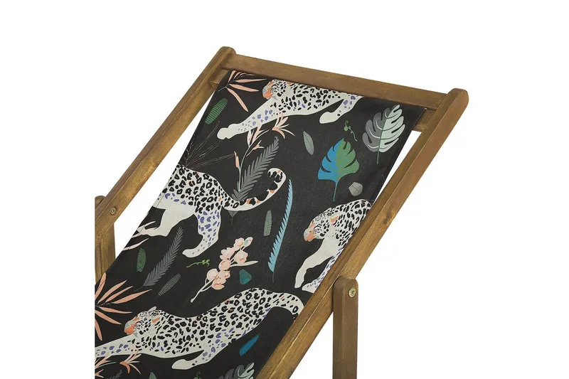 Solstol sett med 2 Anzio - lyst tre/off-white dyremønster - Hagemøbler & utemiljø - Stoler & Lenestoler - Solstoler