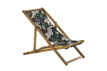 Solstol sett med 2 Anzio - lyst tre/off-white dyremønster - Hagemøbler & utemiljø - Stoler & Lenestoler - Solstoler